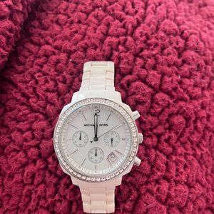 Michael Kors White Crystal Watch
